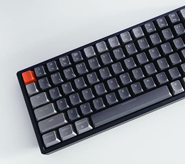 A photo of the typemaster keyboard